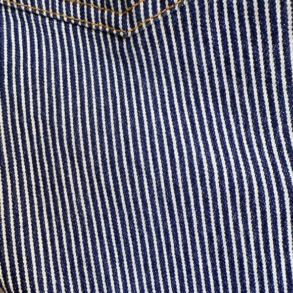 Harper Jeans Size 26 Pin Striped Navy White Skinny Straight Leg Mid Rise Cotton - Picture 12 of 12